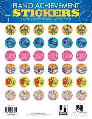 Piano Achievement Stickers: Pack of 96 Stickers by