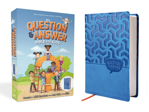 Nirv, Question and Answer Bible for Kids, Leathersoft, Blue, Comfort Print: Answers to 1,000 Questions Kids Ask about God, Faith, and the Bible by Zondervan Publishing
