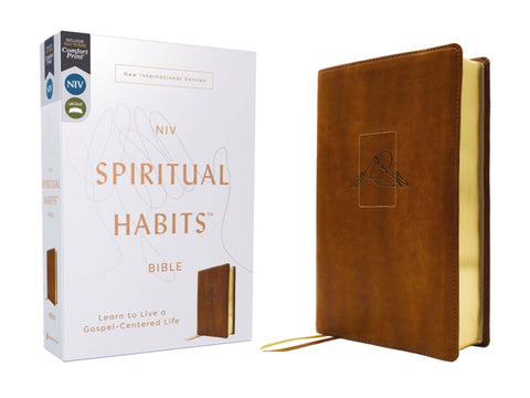 Niv, Spiritual Habits Bible, Leathersoft, Tan, Red Letter, Comfort Print: Learn to Live a Gospel-Centered Life