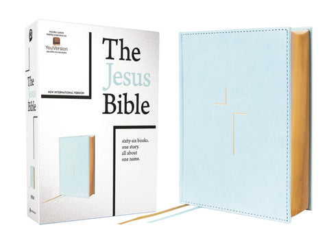 The Jesus Bible, NIV Edition, Leathersoft Over Board, Blue, Comfort Print by Passion Publishing
