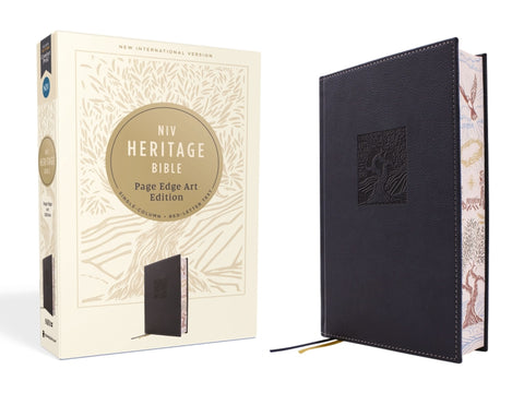 Niv, Heritage Bible, Page Edge Art Edition, Leathersoft Over Board, Navy, Red Letter, Comfort Print by Zondervan Publishing