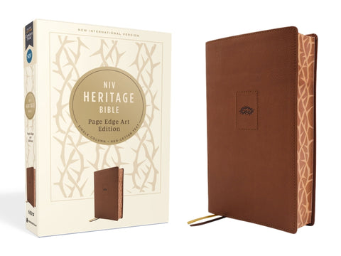 Niv, Heritage Bible, Page Edge Art Edition, Leathersoft, Brown, Red Letter, Comfort Print by Zondervan Publishing
