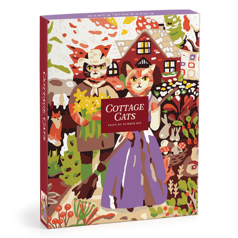 Cottage Cats 9 X 12 Paint by Number Kit by Galison