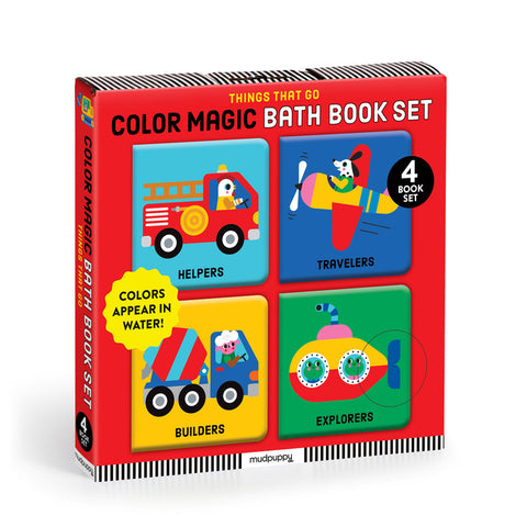 Things That Go Color Magic Bath Book Set