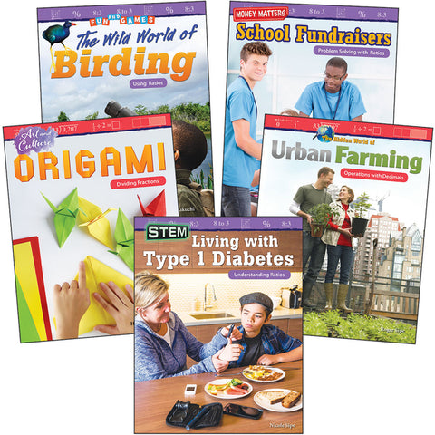 Fractions, Decimals, and Ratios Grade 6: 5-Book Set by Multiple Authors