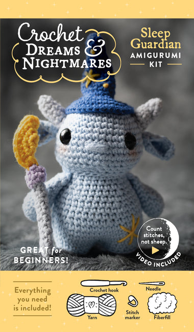Crochet Dreams and Nightmares Amigurumi Kit Sleep Guardian: Everything You Need Is Included: 100% Cotton Yarn, Crochet Hook, Stitch Marker, Tapestry N by Brodie, Carolyne