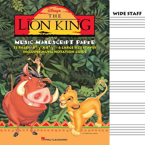 The Lion King Manuscript Paper by Hal Leonard Corp