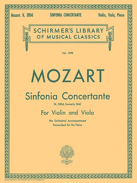 Sinfonia Concertante: Schirmer Library of Classics Volume 1590 Score and Parts by Amadeus Mozart, Wolfgang