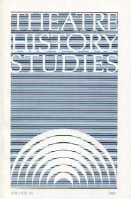 Theatre History Studies 1989, Vol. 9