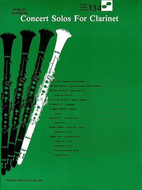 Concert Solos for Clarinet: World's Favorite Series #134