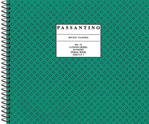 73. Spiral Book 6-Stave: Passantino Manuscript Paper