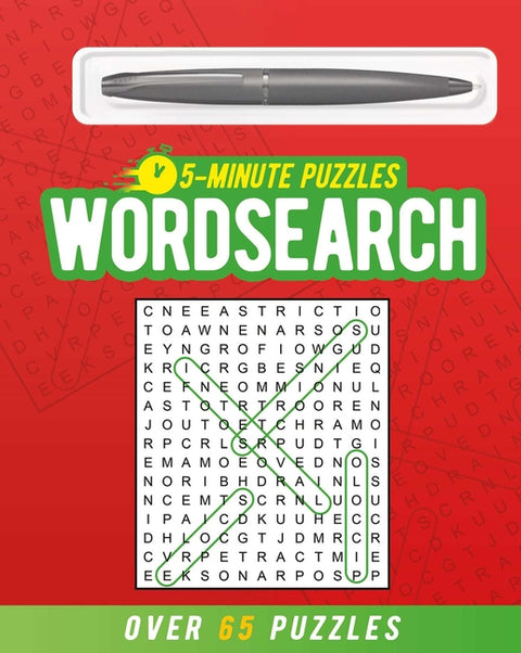 5-Minute Wordsearch (Includes Ball-Point Pen): Over 65 Puzzles by Saunders, Eric