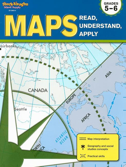 Maps: Read, Understand, Apply Reproducible Grades 5-6 by Stckvagn