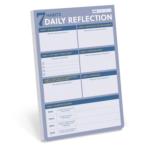 7 Habits Daily Reflection Notepad: Prioritize and Execute Each Day with Purpose by Union Square Gift