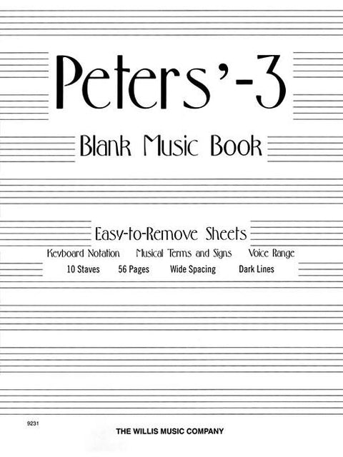 Peters' Blank Music Book (White)