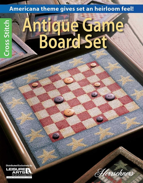 Antique Game Board Set: Americana Theme Gives Set an Heirloom Feel! by Herrschners