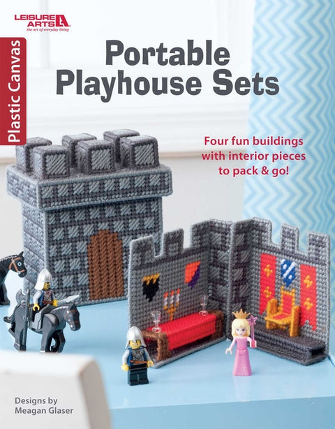 Portable Playhouse Sets: Four Fun Buildings with Interior Pieces to Pack & Go! by Glaser, Megan