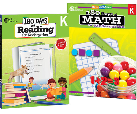 180 Days(tm) Reading & Math for Grade K: 2-Book Set: Practice, Assess, Diagnose by Multiple Authors