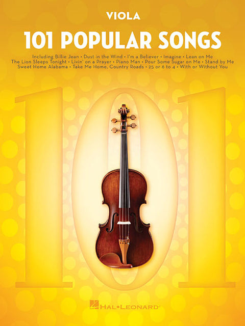 101 Popular Songs Viola Sheet Music Songbook Classic Pop Rock Hits for Beginners Intermediate Players Includes Billie Jean Piano Man Sweet Home Alabam by Hal Leonard Corp