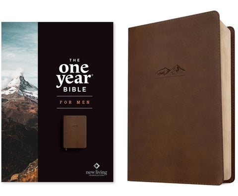 NLT the One Year Bible for Men (Leatherlike, Rustic Brown Mountain)