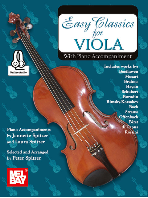 Easy Classics for Viola with Piano Accompaniment by Spitzer, Peter
