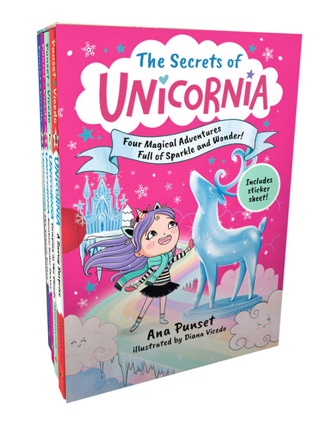 The Secrets of Unicornia: Four Magical Adventures Full of Sparkle and Wonder!: Books 5-8 (Box Set) by Punset, Ana