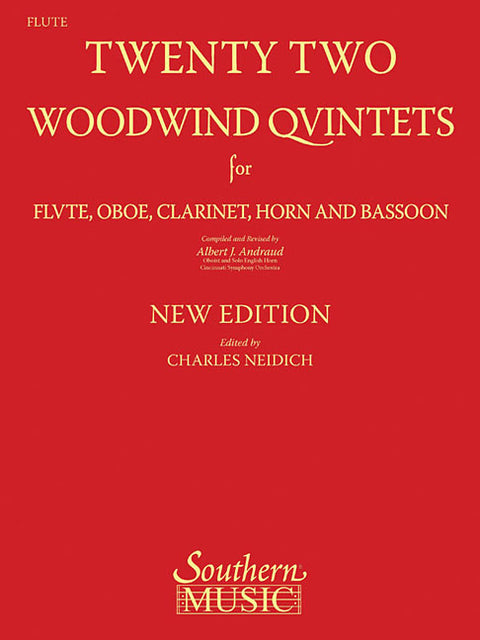 22 Woodwind Quintets - New Edition: Flute Part