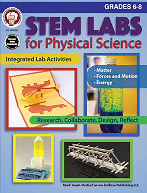 STEM Labs for Physical Science, Grades 6 - 8 by Cameron, Schyrlet