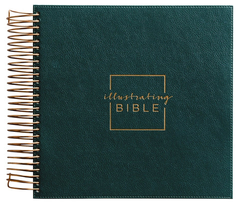Illustrating Bible CSB - Spiral Bound Bible Journal, Green