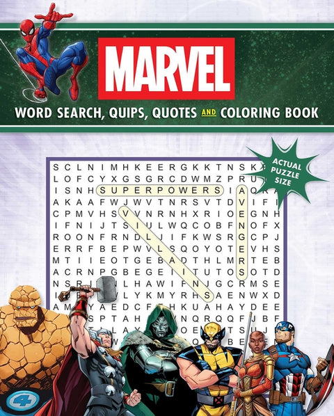 Marvel Word Search, Quips, Quotes and Coloring Book by Editors of Thunder Bay Press