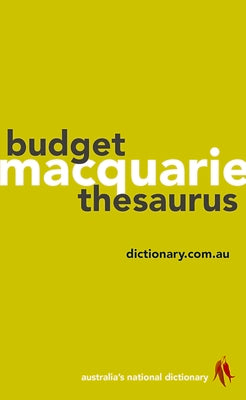 Macquarie Budget Thesaurus by Dictionary, Macquarie