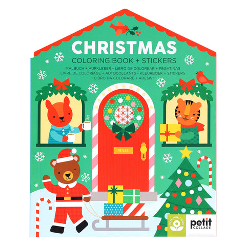 Christmas Coloring Book + Stickers