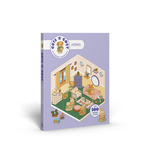 Cute 'n' Cozy Sticker Therapy: Homes: Over 500 Reusable Stickers!
