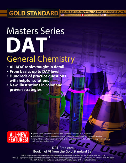 DAT Masters Series General Chemistry: Review, Preparation and Practice for the Dental Admission Test by Gold Standard DAT