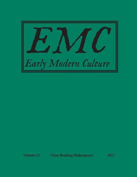 Early Modern Culture: Vol. 12