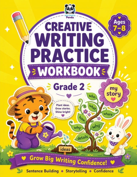 Creative Writing Practice Workbook for Grade 2: Second Grade Learners Copybook for Kids Ages 7-8 Fun & Interactive Language Educational Activities for