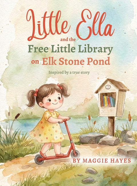 Little Ella and the Free Little Library on Elk Stone Pond