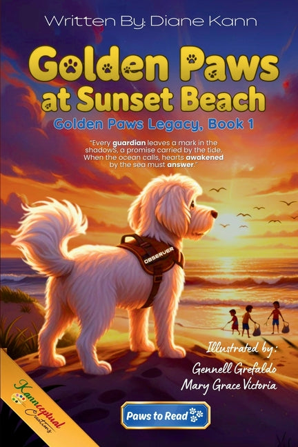 Golden Paws at Sunset Beach by Kann, Diane