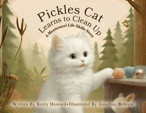 Pickles Cat Learns to Clean Up