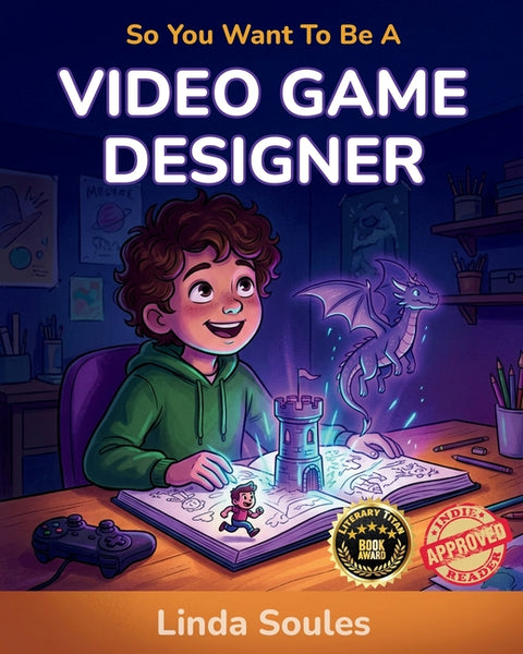 So You Want To Be A Video Game Designer: A Kids' Guide to Game Design, Coding, Storytelling, and the Creative Minds Who Build the Worlds We Love to Pl by Soules, Linda