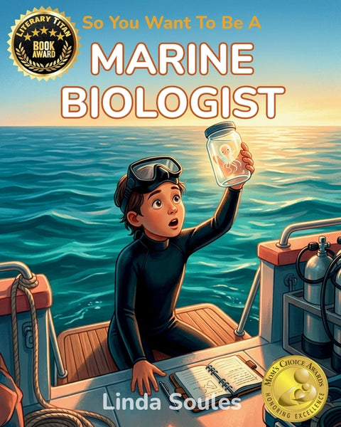 So You Want To Be A Marine Biologist: A Kids' Guide to Ocean Science, Sea Creatures, Coral Reefs, and the Curious Scientists Who Explore the Deep Blue by Soules, Linda