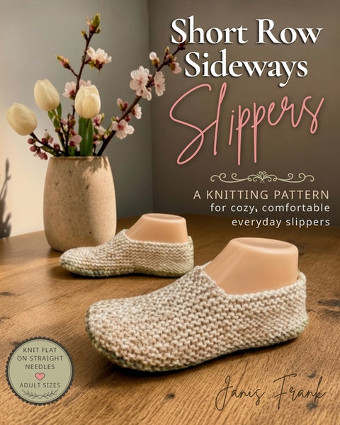 Short Row Sideways Slippers: Knitting Pattern by Frank, Janis