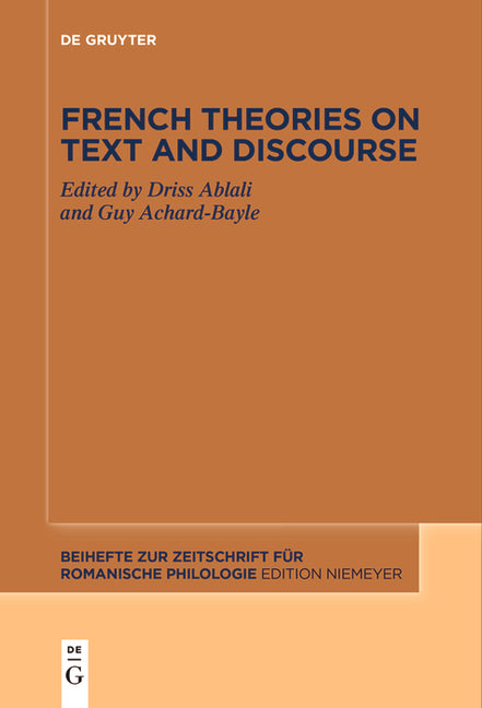 French Theories on Text and Discourse