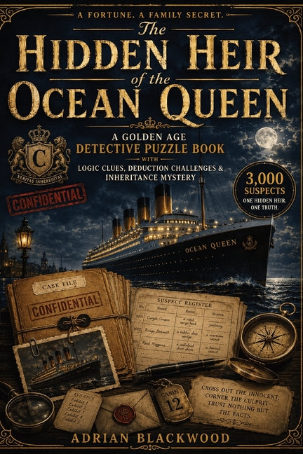 The Hidden Heir of the Ocean Queen: A 1930s Cruise Ship Detective Puzzle Book Featuring Logic Clues, Deduction Challenges & an Inheritance Mystery by Blackwood, Adrian