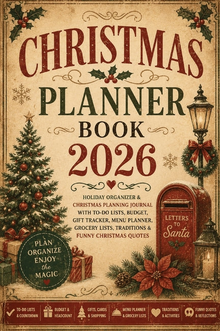 Christmas Planner Book 2026: Holiday Organizer & Christmas Planning Journal with To-Do Lists, Budget, Gift Tracker, Menu Planner, Grocery Lists, Tradi by Baum, Inge