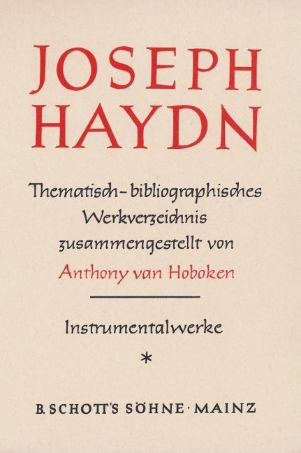 Haydn Thematic Catalog Vol. 1 by Haydn, Joseph