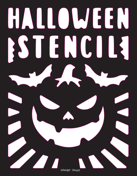 Stencil Book Halloween by Wonder House Books