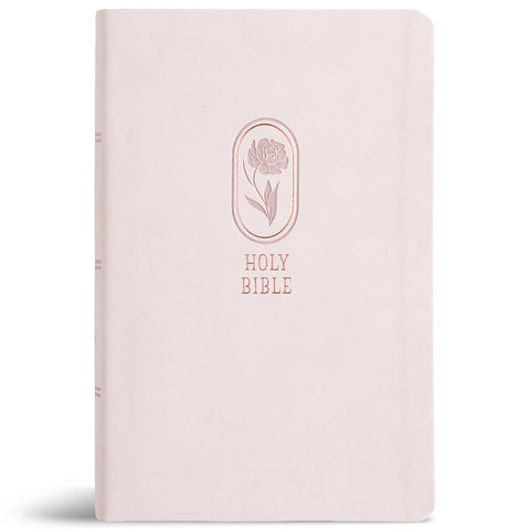 KJV Large Print Personal Size Reference Bible, Blush Pink Leathertouch, Indexed