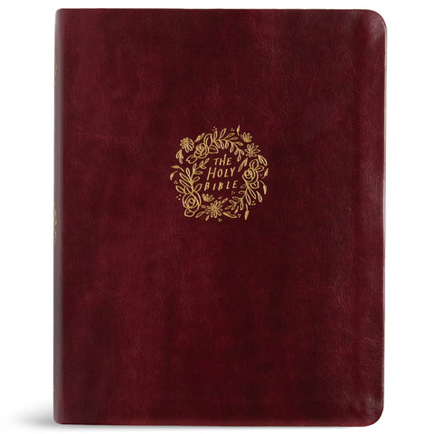 CSB Notetaking Bible, Hosanna Revival Edition, Heidelberg Burgundy Leathertouch