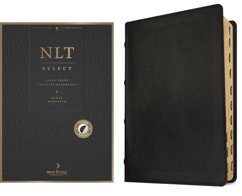NLT Select Large Print Thinline Reference Bible, Filament Enabled (Goatskin Leather, Black, Indexed, Red Letter) by New Living Translation